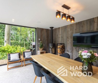 Закрытая беседка с барбекю и остеклением №6 - фото 1340