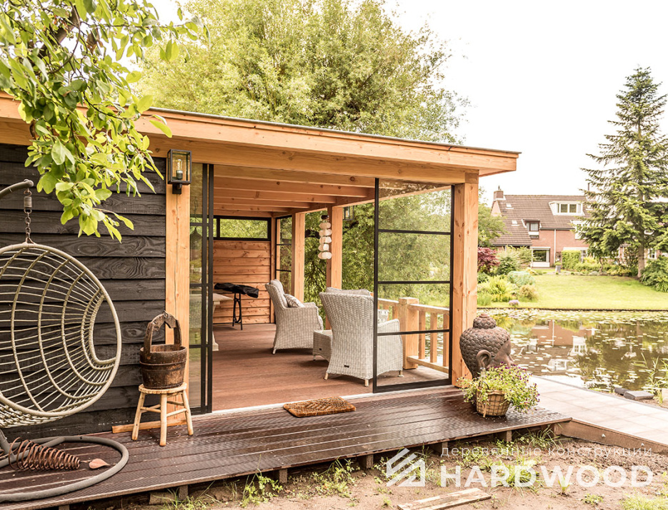 Беседка с односкатной крышей престиж №30 - фото 1521