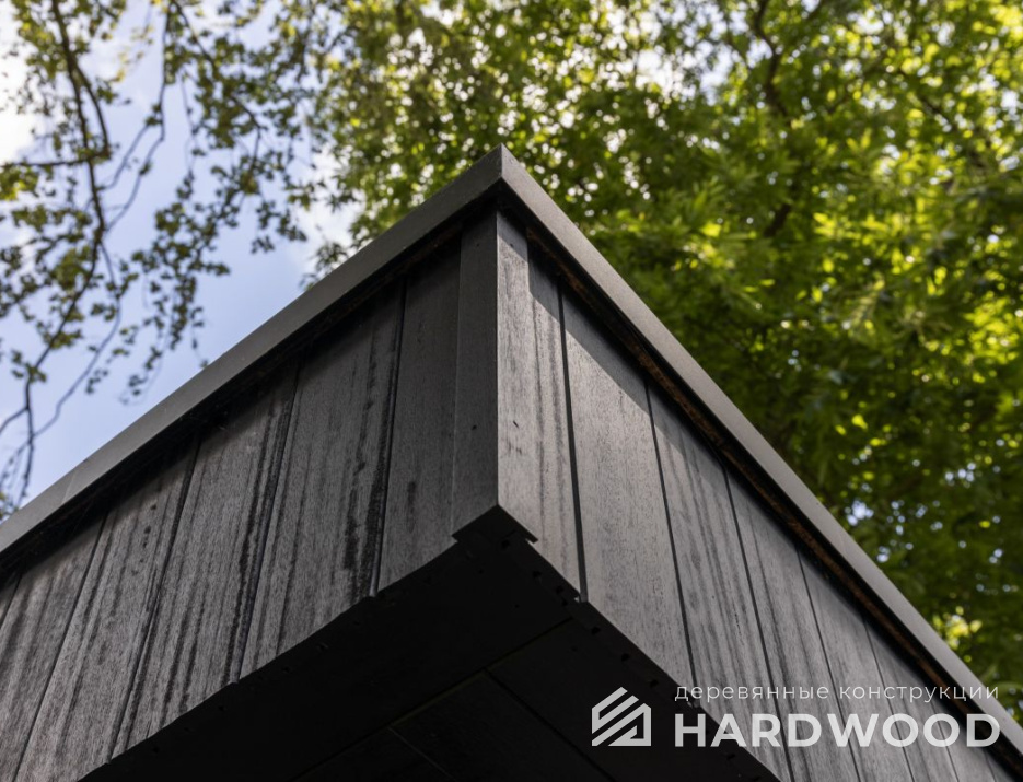 Закрытая беседка с барбекю и остеклением №6 - фото 1349