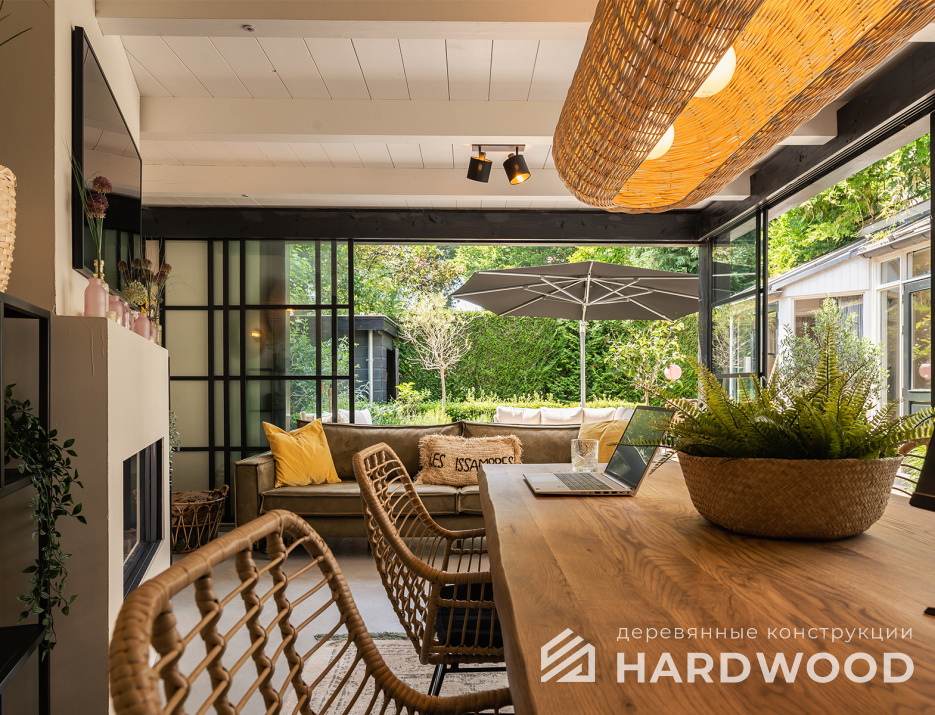 Беседка с пластиковыми окнами цвета венге №40 - фото 1617