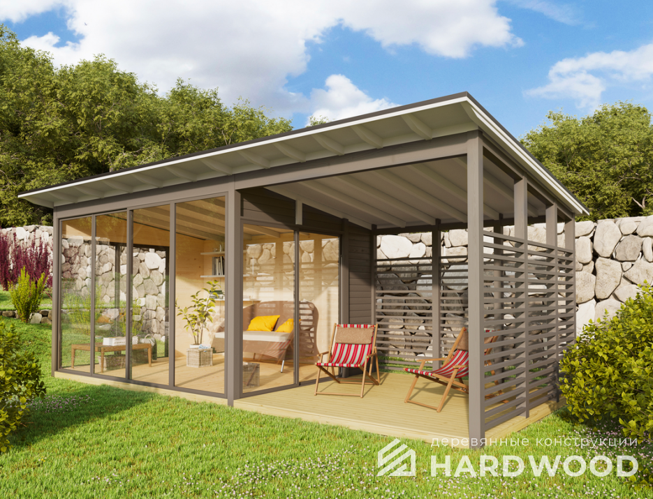 Беседка навес для дачи №65 - фото 1713